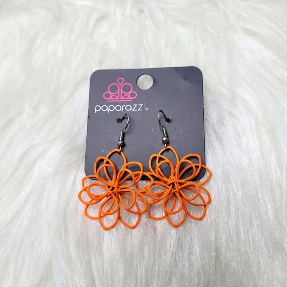 paparazzi Jewelry Paparazzi Orange Flower Earrings Poshmark